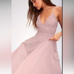 Lulus Formal Laced Maxi Dress Size Medium